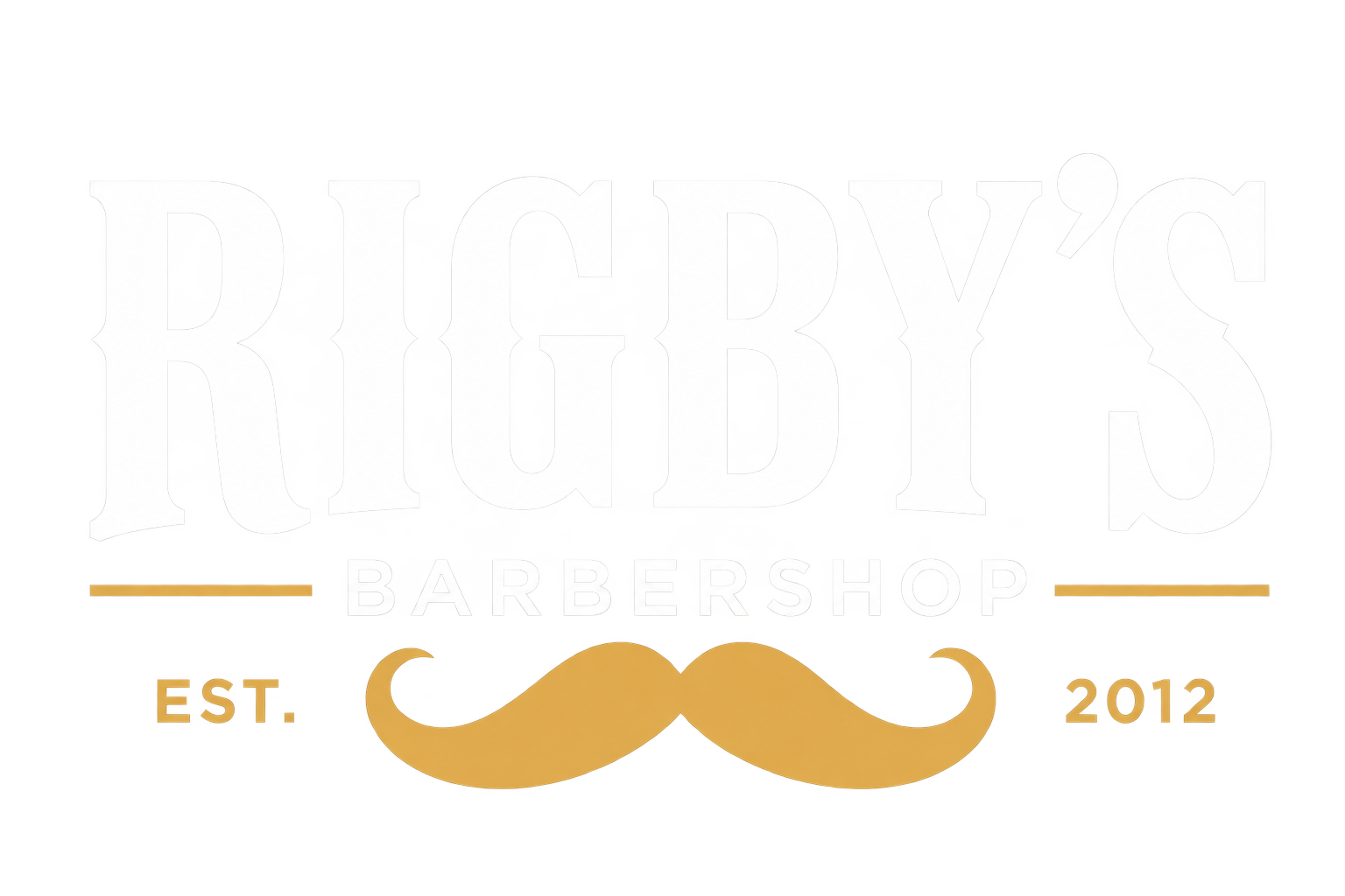 Rigby’s Barbershop logo, established 2012